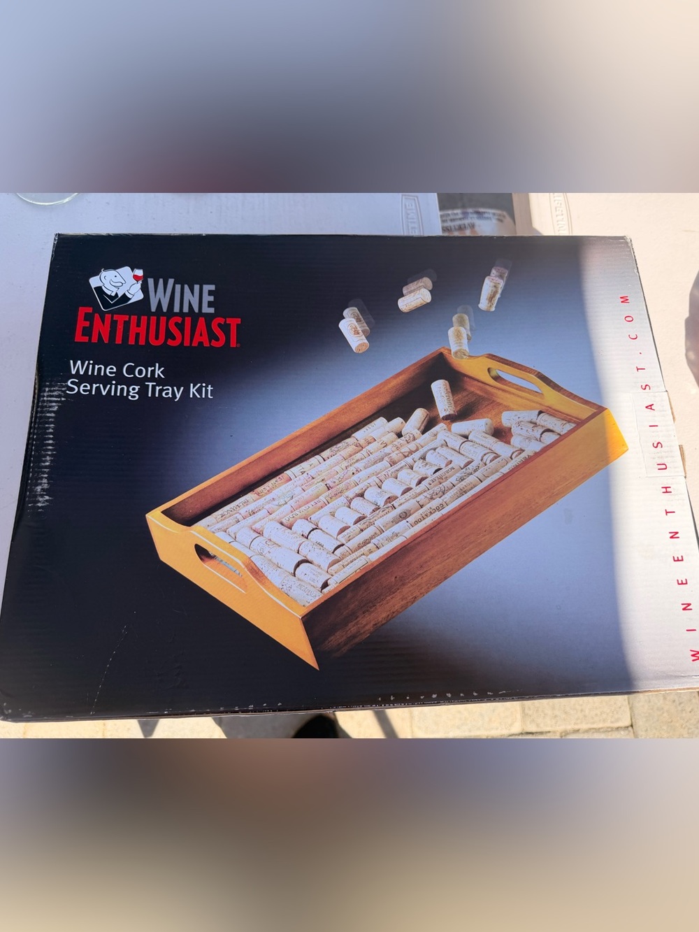 NWT Wine Cork Serving Tray Kit